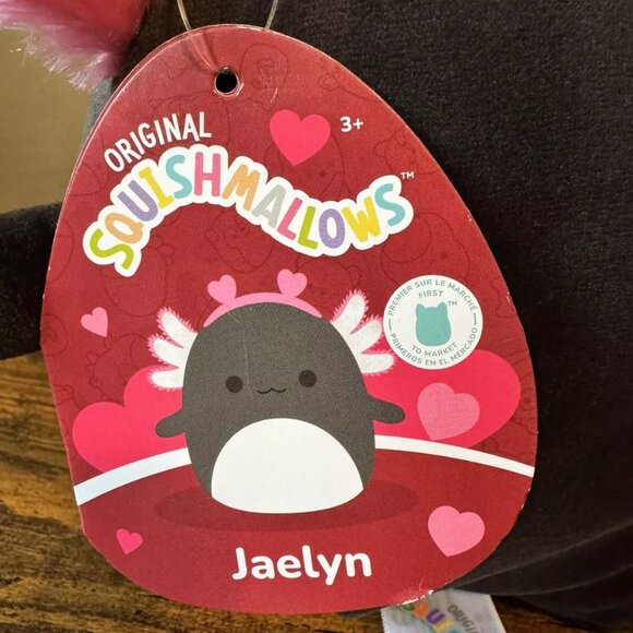 Squishmallows Jaelyn Axolotil 8" Plush Valentine's Day Heart Headband- NWT - Picture 3 of 5